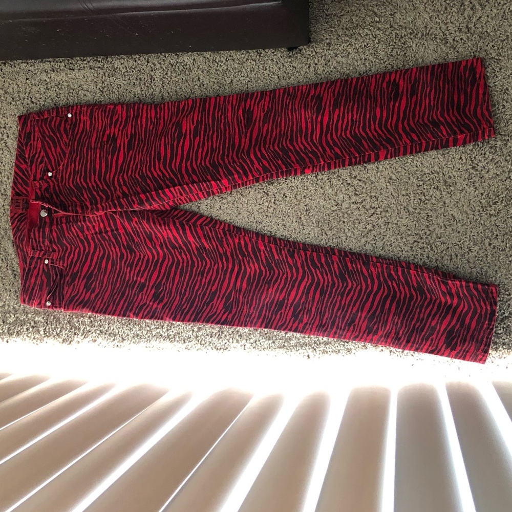 Tripp Pants Red w/ Black Zebra Stripes